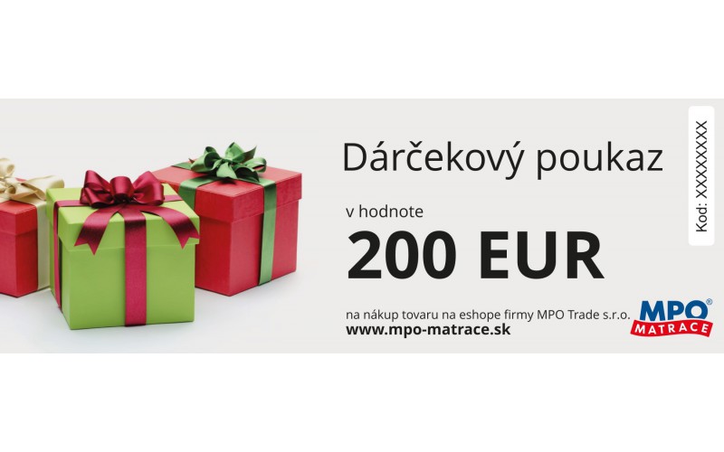 Darčekový poukaz elektronický 200Eur